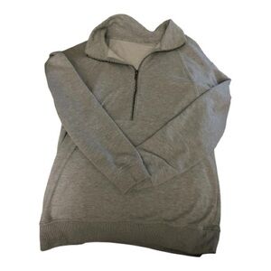 Woman’s Gray Half-Zip Sweater